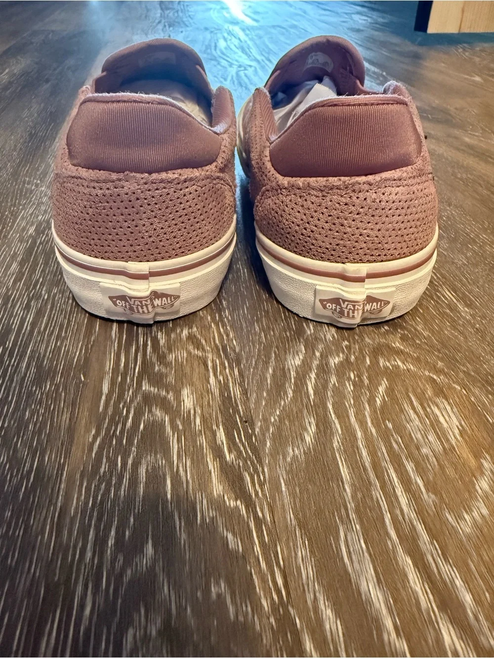 Vans Slip-On Sneakers in Dusty Rose/Pink with White Soles